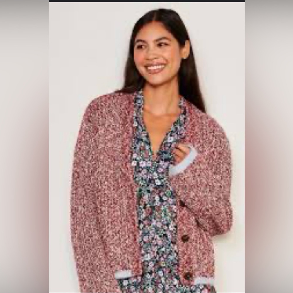 Sundry Cardigan Sweater in Red Rock